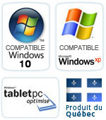 Compatible Windows Vista et Windows XP. Produit du Québec